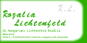 rozalia lichtenfeld business card